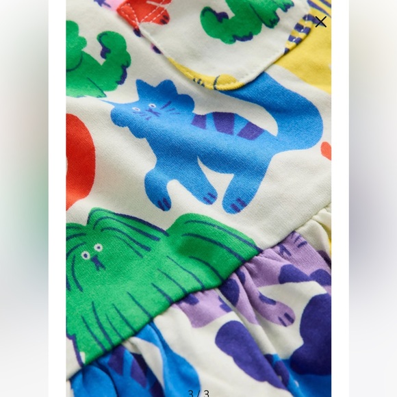 ☀️NWT MINI BODEN COTTON JERSEY RAINBOW PETS DRESS GIRLS 7-8🐱🐶 - Picture 3 of 3